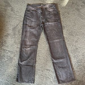 7 For All Mankind Men's Straight Jeans - Dark Gray